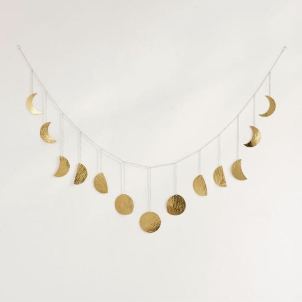 Urban Outfitters OU Moon Cycle XL Hammered Metal Banner